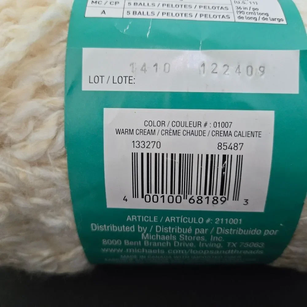 Loops & Threads Country Loom Yarn Warm Cream